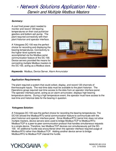 Darwin and Multiple Modbus Masters